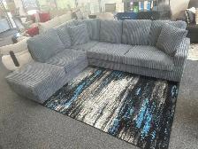 L Shape Sectional Sofa Grey Corduroy Fabric Only for $799.