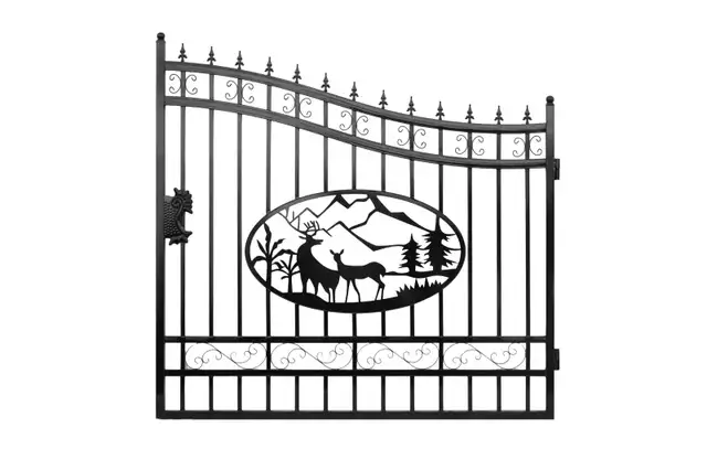 Driveway Wrought Iron Gate 16FT – Deer Art - Photo 7