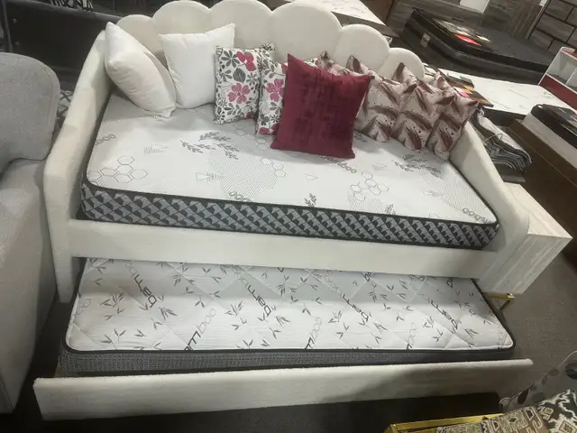 Floor Model Day bed with white soft fabric for only $399 - Photo 2