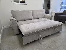 Grey Fabric Sofa Bed with Storage in Arms for only $699. - Photo 7