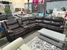 Manual Recliner Leather Gel sectional for $1499. - Photo 2