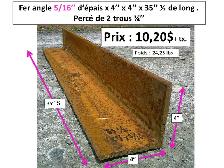 fer angle 5/16'' et 3/8'' d'épais dimensions et prix sur photos - Photo 4