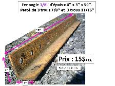 fer angle 5/16'' et 3/8'' d'épais dimensions et prix sur photos - Photo 6