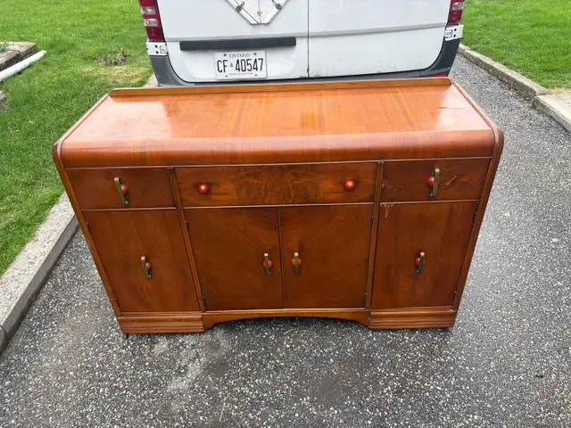 Free delivery antique Vintage Wooden Sideboard - Photo 2