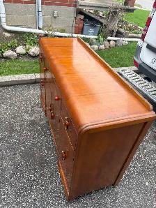 Free delivery antique Vintage Wooden Sideboard - Photo 4