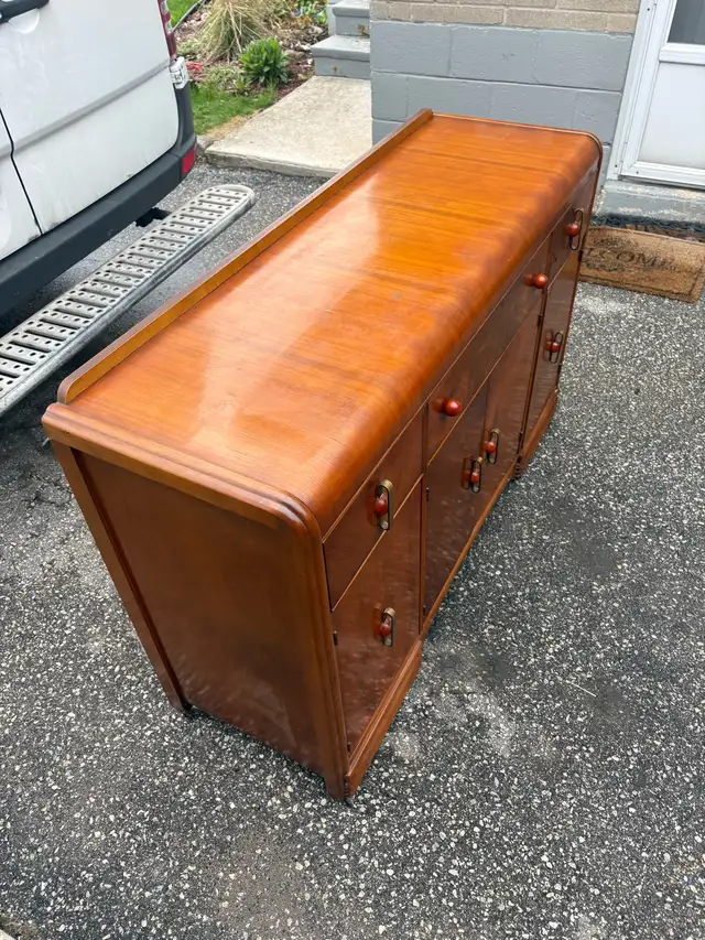 Free delivery antique Vintage Wooden Sideboard - Photo 6