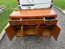 Free delivery antique Vintage Wooden Sideboard - Photo 8