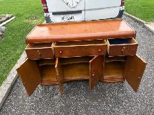 Free delivery antique Vintage Wooden Sideboard - Photo 9