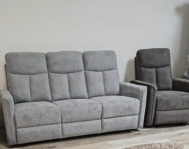 Fabric Recliner Sofa, Love seat and chair for only $1099. - Photo 2