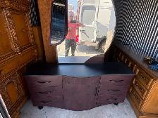 Free delivery used Curved Dresser with Mirror - Photo 6