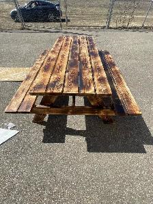 Burned and waterproofedPicnic Table
