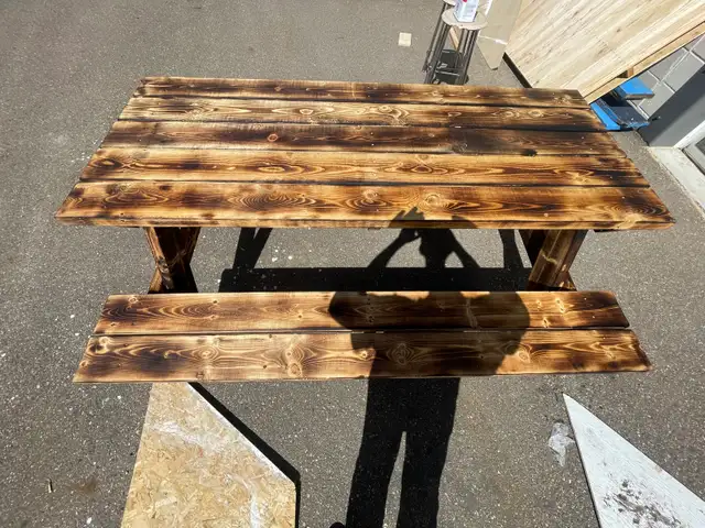Burned and waterproofedPicnic Table - Photo 4