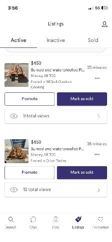 Burned and waterproofed Picnic Table