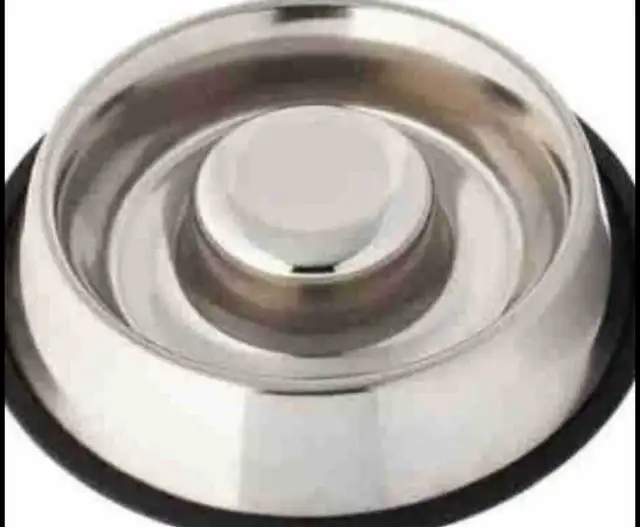 GAMELLE EN ACIER INOXYDABLE À ALIMENTATION OU EAU LENTE.$20.