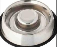 GAMELLE EN ACIER INOXYDABLE À ALIMENTATION OU EAU LENTE.$20.