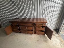 Free delivery used Vintage Wood Dresser with Ornate Carvings - Photo 4