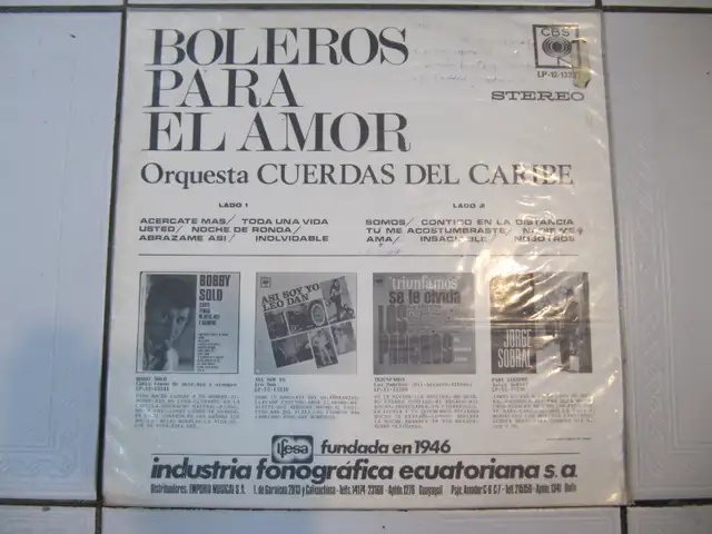 Boleros Para El Amor Orquesta Cuerdas Del Caribe Vinyl LP Ci1968 - Photo 5