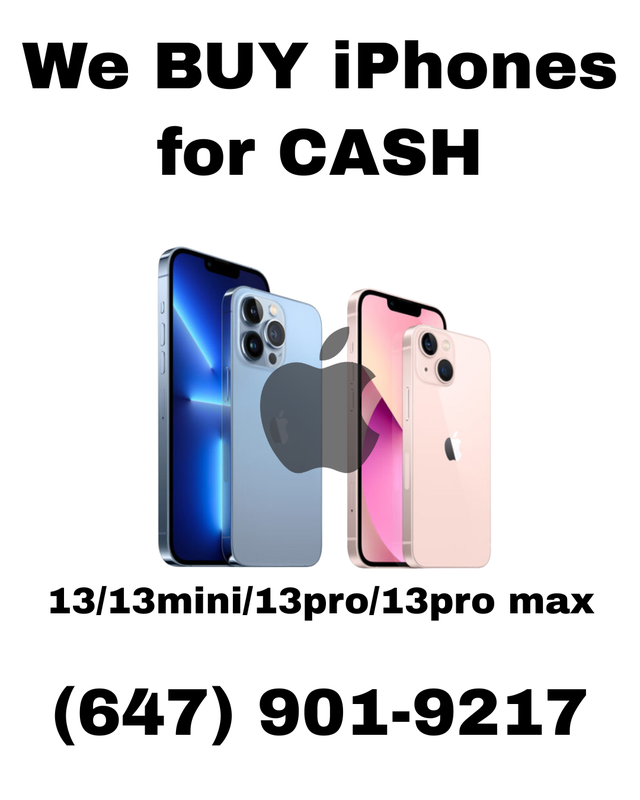 WE BUY! iPhone 13/13mini/13pro/13promax CASH PAID!