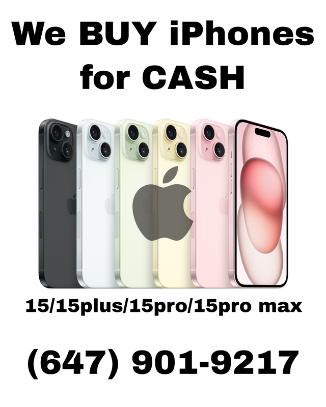 WE BUY! iPhone 15/15plus/15pro/15promax CASH PAID!