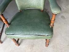Free delivery used Green Leather Armchairs (Set of 2) - Photo 9