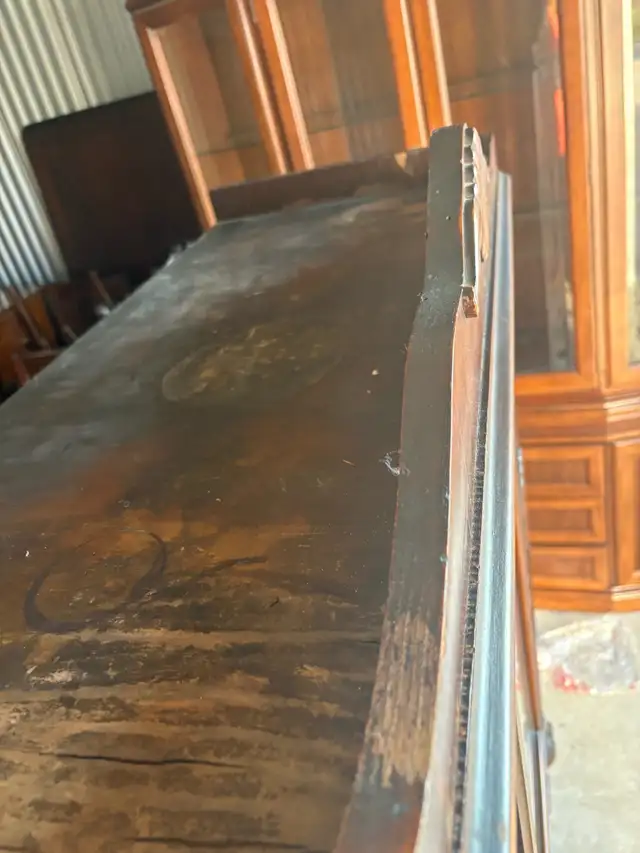 Free delivery antique Vintage Wooden Display Cabinet - Photo 5