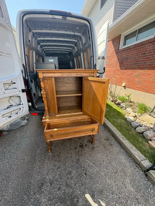 Free delivery Antique Oak Cabinet with Drawer - Photo 7
