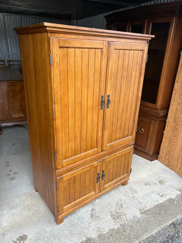 Free delivery used Wooden Armoire Cabinet - Photo 2
