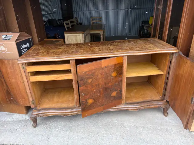 Free delivery antique Vintage Wooden Buffet/Sideboard - Photo 8