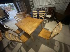 Free delivery used Wooden Dining Table with 6 Chairs - Photo 3