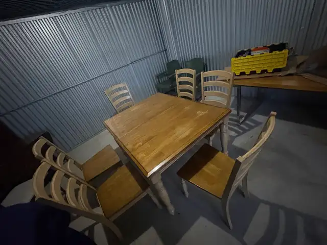 Free delivery used Wooden Dining Table with 6 Chairs - Photo 8