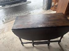 Free delivery used antique Drop Leaf Dining Table - Photo 2