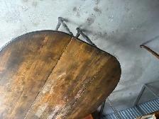 Free delivery used antique Drop Leaf Dining Table - Photo 5