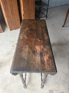 Free delivery used antique Drop Leaf Dining Table - Photo 7