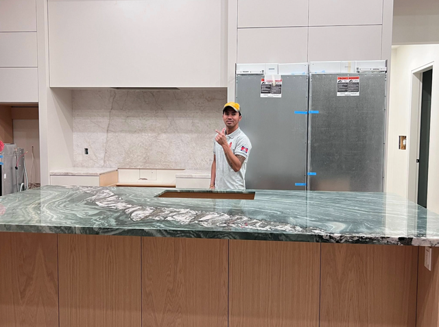 Apsara Beautiful Green Quartz Countertop with Beautiful Veins - Photo 5