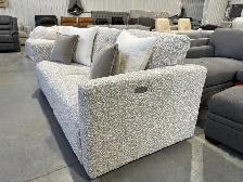 Bouclé fabric power reclining sofa - Photo 2