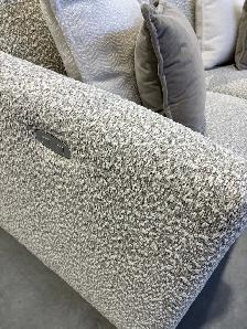 Bouclé fabric power reclining sofa - Photo 3