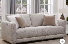 Bouclé fabric power reclining sofa - Photo 5