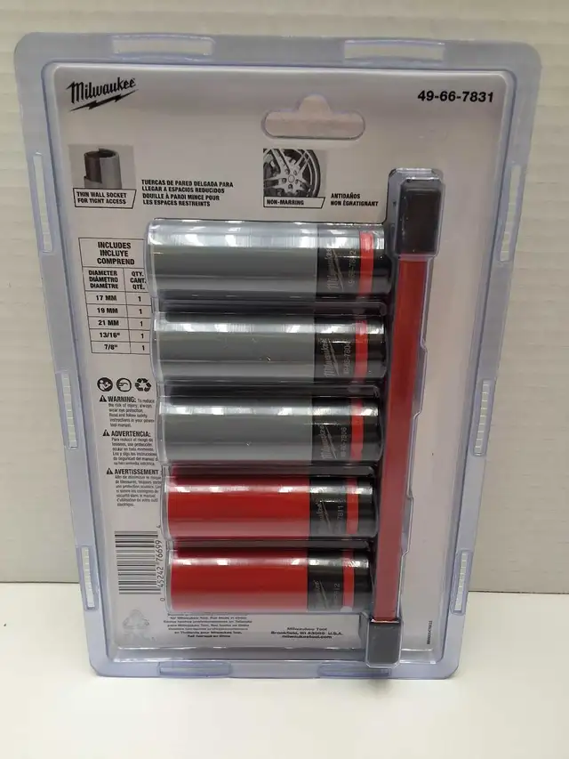 Milwaukee 49-66-7831 1/2' Drive 5 piece Lug Nut Sockets 'NEW' - Photo 2