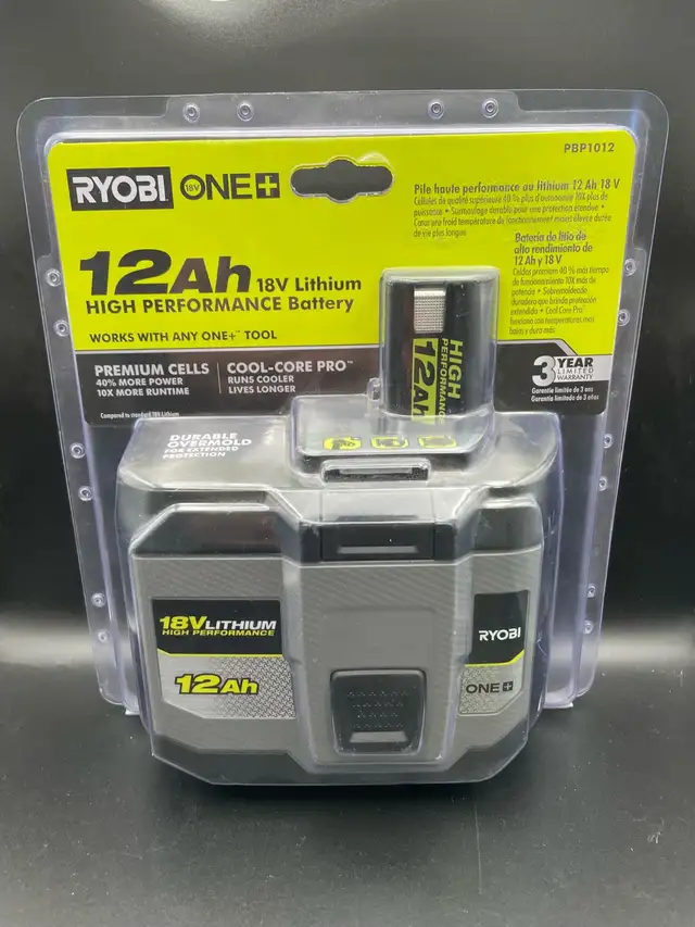 RYOBI ONE  12AH HIGH PERFORMANCE BATTERY