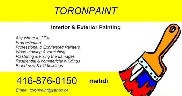 PROFESSIONAL PAINTER - FROM 250$ PER ROOM (PAINT INCLUDED)