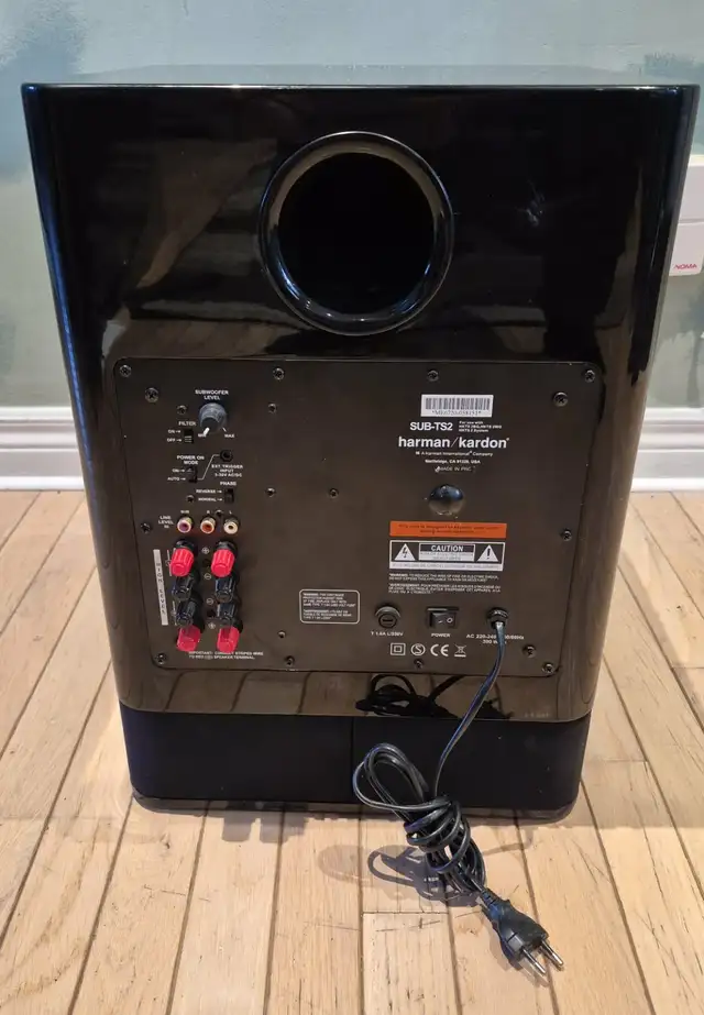 HARMAN KARDON SUB-TS2 10' POWERED SUBWOOFER  DEEP BASS –230V $60 - Photo 3