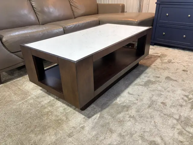 Stone top coffee table