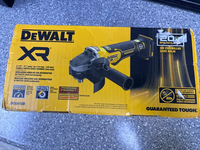 Dewalt DCG410B 30V Brushless 4 1/2" Paddle Swithc Grinder