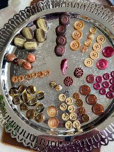 Various buttons, some vintage some not,