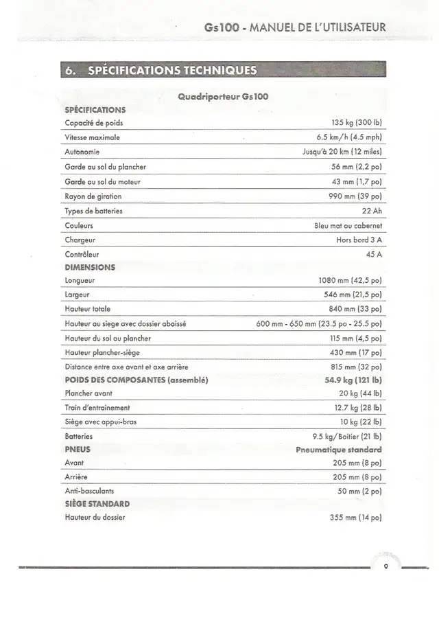 GS-100 quadriporteur démontable - Photo 4