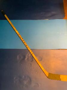 1960 Victoriaville hockey stick, straight blade. Vintage hockey