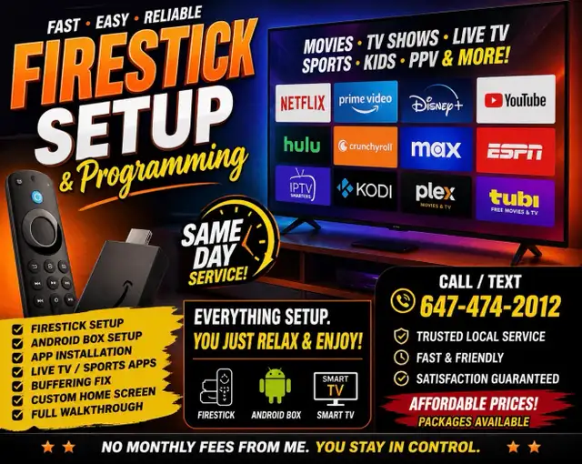 Firestick Setup & Programming - Same Day Service