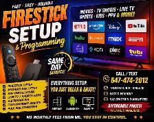 Firestick Setup & Programming - Same Day Service