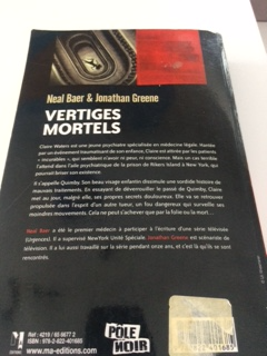 VERTIGE MORTEL ROMAN DE NEAL BEAR GONATHAN GREEN 369 PAGES $5.00 - Photo 2