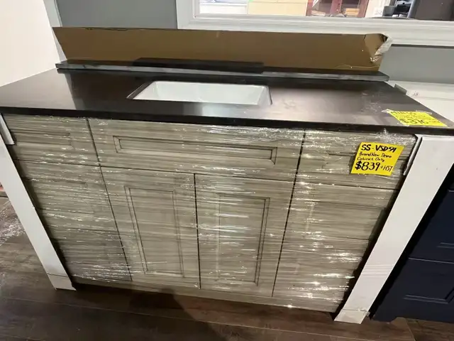 54' Vanity Cabinet & 55" Countertop Demos on Sale- CozyHome in - Photo 2